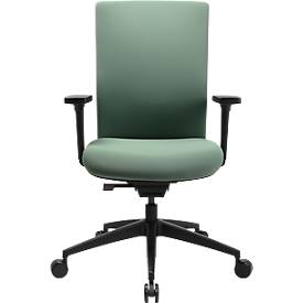 Topstar Bürostuhl Sitness AirWork G, Sandwich-Polsterung, 3D-Flachsitz, Synchronmechanik, höhenverstellbare Lordosenstütze, AGR-zertifiziert, mint grün
