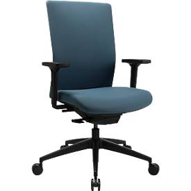 Topstar Bürostuhl Sitness AirWork G, Sandwich-Polsterung, 3D-Flachsitz, Synchronmechanik, höhenverstellbare Lordosenstütze, AGR-zertifiziert, petrol blau
