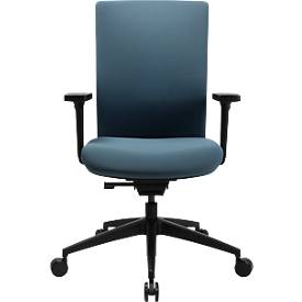 Topstar Bürostuhl Sitness AirWork G, Sandwich-Polsterung, 3D-Flachsitz, Synchronmechanik, höhenverstellbare Lordosenstütze, AGR-zertifiziert, petrol blau