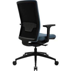 Topstar Bürostuhl Sitness AirWork G, Sandwich-Polsterung, 3D-Flachsitz, Synchronmechanik, höhenverstellbare Lordosenstütze, AGR-zertifiziert, petrol blau