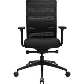Topstar Bürostuhl Sitness AirWork, mit Armlehnen, 3D-Auto-Synchronmechanik, Muldensitz, Netzrücken, schwarz