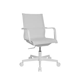 Topstar Bürostuhl Sitness Life 40, mit Armlehnen, 3D-Mechanik, Flachsitz, Netzrücken, weiss/weiss