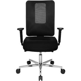 Topstar Bürostuhl SITNESS OPEN X, mit Armlehnen, 3D-Synchronmechanik, Muldensitz, Netzrücken, schwarz/alusilber