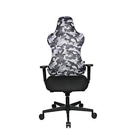 Topstar Bürostuhl Sitness RS Sport Camouflage, mit Armlehnen, 3D-Synchronmechanik, Muldensitz, Kopfstütze, grauweiß/schwarz
