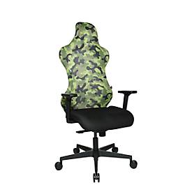 Topstar Bürostuhl Sitness RS Sport Camouflage, mit Armlehnen, 3D-Synchronmechanik, Muldensitz, Kopfstütze, grün/schwarz