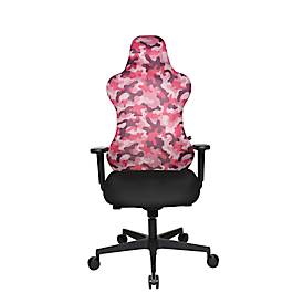 Topstar Bürostuhl Sitness RS Sport Camouflage, mit Armlehnen, 3D-Synchronmechanik, Muldensitz, Kopfstütze, pink/schwarz