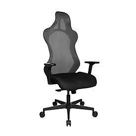 Topstar Bürostuhl Sitness RS Sport Uni, mit Armlehnen, 3D-Synchronmechanik, Muldensitz, Kopfstütze, dunkelgrau/schwarz