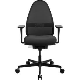 Topstar Bürostuhl Soft Sitness Art, Auto-Synchronmechanik, mit Armlehnen, Netzrückenlehne, Spezial-Muldensitz, schwarz