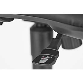 Topstar Bürostuhl SUPPORT SY, ohne Armlehnen, Synchronmechanik, Bandscheibensitz, Kunstleder desinfektionsmittelbeständig, schwarz/chromsilbern