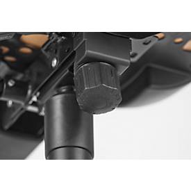 Topstar Bürostuhl SUPPORT SY, ohne Armlehnen, Synchronmechanik, Bandscheibensitz, Kunstleder desinfektionsmittelbeständig, schwarz/chromsilbern