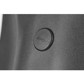 Topstar Bürostuhl SUPPORT SY, ohne Armlehnen, Synchronmechanik, Bandscheibensitz, Kunstleder desinfektionsmittelbeständig, schwarz/chromsilbern