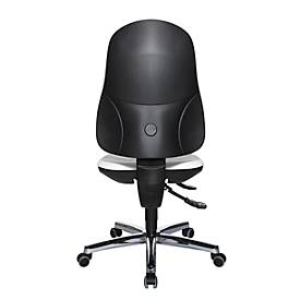 Topstar Bürostuhl SUPPORT SY, ohne Armlehnen, Synchronmechanik, Bandscheibensitz, Kunstleder desinfektionsmittelbeständig, weiß/chromsilbern