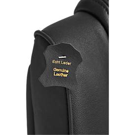 Topstar Chefsessel Sitness Director, mit Armlehnen, 3D-Synchronmechanik, Flachsitz, Echtleder, schwarz