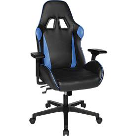 Gaming Stuhl Speed Chair 2, mit Armlehnen, 3D-Wippmechanik, Muldensitz, Kopfstütze, schwarz rot/schwarz