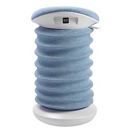 Topstar Hocker SITNESS 4D, ergonomisch, aktives Sitzen, gepolsterter Sattelsitz, höhenverstellbar, um 360° drehbar, Tragegriff, papyrusweiß/blau