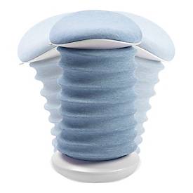 Topstar Hocker SITNESS 4D, ergonomisch, aktives Sitzen, gepolsterter Sattelsitz, höhenverstellbar, um 360° drehbar, Tragegriff, papyrusweiß/blau
