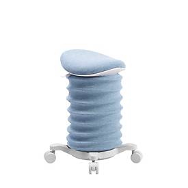 Topstar Hocker SITNESS 4D, ergonomisch, aktives Sitzen, gepolsterter Sattelsitz, höhenverstellbar, um 360° drehbar, Tragegriff, Rollen, papyrusweiß/blau