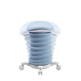 Topstar Hocker SITNESS 4D, ergonomisch, aktives Sitzen, gepolsterter Sattelsitz, höhenverstellbar, um 360° drehbar, Tragegriff, Rollen, papyrusweiß/blau