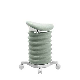 Topstar Hocker SITNESS 4D, ergonomisch, aktives Sitzen, gepolsterter Sattelsitz, höhenverstellbar, um 360° drehbar, Tragegriff, Rollen, papyrusweiß/grün