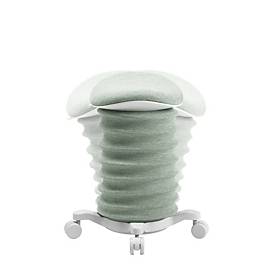 Topstar Hocker SITNESS 4D, ergonomisch, aktives Sitzen, gepolsterter Sattelsitz, höhenverstellbar, um 360° drehbar, Tragegriff, Rollen, papyrusweiß/grün
