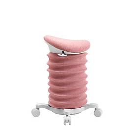 Topstar Hocker SITNESS 4D, ergonomisch, aktives Sitzen, gepolsterter Sattelsitz, höhenverstellbar, um 360° drehbar, Tragegriff, Rollen, papyrusweiß/rosé