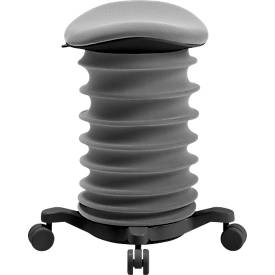 Topstar Hocker SITNESS 4D, ergonomisch, aktives Sitzen, gepolsterter Sattelsitz, höhenverstellbar, um 360° drehbar, Tragegriff, Rollen, schwarz/grau
