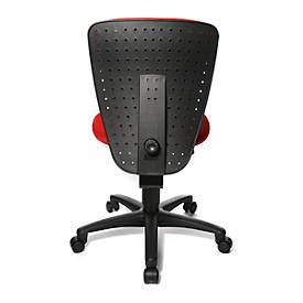 Topstar Kinderdrehstuhl High S´cool, ohne Armlehnen, Muldensitz, 3D-Netz-Rückenlehne, rot/schwarz