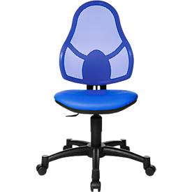 Topstar Kinderdrehstuhl Open Art Junior, ohne Armlehnen, Muldensitz, Netzrücken, blau/schwarz