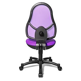 Topstar Kinderdrehstuhl Open Art Junior, ohne Armlehnen, Muldensitz, Netzrücken, lila/schwarz