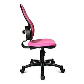 Topstar Kinderdrehstuhl Open Art Junior, ohne Armlehnen, Muldensitz, Netzrücken, pink/schwarz