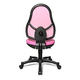 Topstar Kinderdrehstuhl Open Art Junior, ohne Armlehnen, Muldensitz, Netzrücken, pink/schwarz