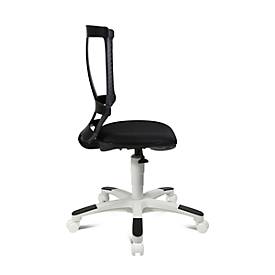 Topstar Kinderdrehstuhl S´neaker, ohne Armlehnen, Muldensitz, 3D-Netz-Rückenlehne, dunkelgrau/schwarz/weiß