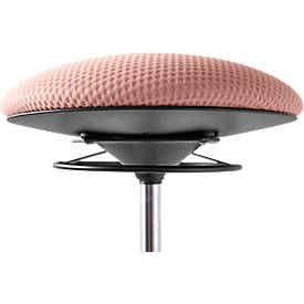 Topstar Sitz-/Stehhocker BBT-Coach, Sitzfläche drehbar, Standfuß aus thermoplastischem Polyurethan (TPU), Sitzhöhe 520-720 mm, rosa/weiß