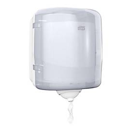 Tork® Distributeur de papier à dévidage intérieur Reflex 473190, distribution feuille à feuille, système de dévidage intérieur M4, L 331 x P 225 x H 239 mm, plastique, blanc