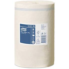 Tork® Papierwischtücher 120123, 1-lagig, Innenabrollung M1, Nachfüllanzeige, L 120 m x B 215 mm, Ø 140 mm, 11 Rollen á 120 m, weiß