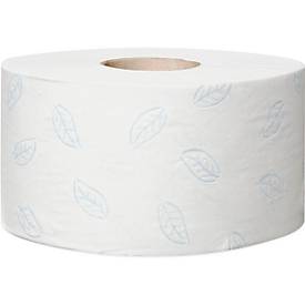 Tork® Premium Toilettenpapier Mini Jumbo Rolle 110253, 2-lagig, extra weich, hochwertig, 12 Rollen á 170 m, weiß