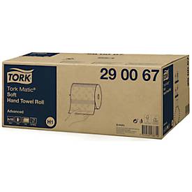 Tork® Rollenhandtuch Advanced 290067, 2-lagig, Rollenhandtuch System H1, L 150 m x B 210 mm, 6 Rollen á 150 m, Papier, weiß