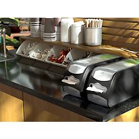 Tork® Serviettenspender Xpressnap Fit® 272901, Füllstandanzeige, L 326 x B 121 x H 143 mm, schwarz