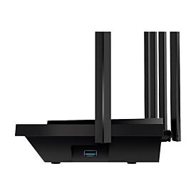 TP-LINK Archer AX5400 Dual-Band Gigabit Wi-Fi 6 Router - Wi-Fi 6 (802.11ax) - Dual-Band (2,4 GHz/5 GHz) - Ethernet/LAN - Schwarz - Tragbarer Router