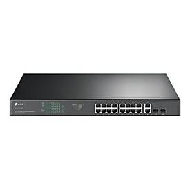 TP-Link JetStream TL-SG1218MP V5 - Switch - 16 x 10/100/1000 (PoE+) + 2 x 10/100/1000 + 2 x Combo Gigabit SFP/RJ-45 - an