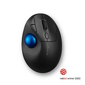 Trackball Kensington Pro Fit™ Ergo TB450, ergonomisch, kabellos, Batteriebetrieb, 400/800/1200/1600 dpi, PCR, grau-blau