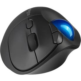 Trackball Kensington Pro Fit™ Ergo TB450, ergonomisch, kabellos, Batteriebetrieb, 400/800/1200/1600 dpi, PCR, grau-blau