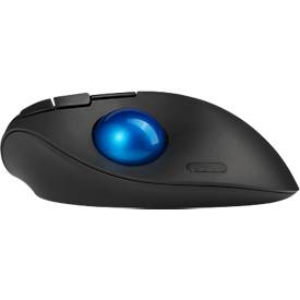 Trackball Kensington Pro Fit™ Ergo TB450, ergonomisch, kabellos, Batteriebetrieb, 400/800/1200/1600 dpi, PCR, grau-blau
