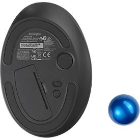 Trackball Kensington Pro Fit™ Ergo TB450, ergonomisch, kabellos, Batteriebetrieb, 400/800/1200/1600 dpi, PCR, grau-blau