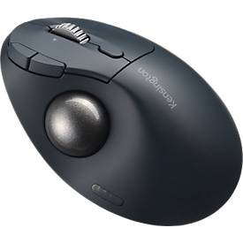 Trackball Kensington Pro Fit™ Ergo TB550, ergonomisch, kabellos, wiederaufladbarer Akku, 7 Tasten und 4D-Scrollrad, 400/800/1200/1600 dpi, PCR, grau-blau