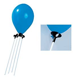 Tragestäbe-Set für Luftballons, 1000tlg. für Druck - Aus Kunststoff mit Schnellverschluss - jeweils ca. 38 cm lang
