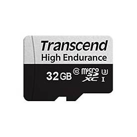 Transcend 350V - Flash-Speicherkarte (SD-Adapter inbegriffen) - 32 GB - UHS-I U1 / Class10 - microSDHC UHS-I