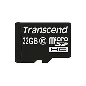 Transcend - Flash-Speicherkarte (microSDHC/SD-Adapter inbegriffen) - 32 GB - Class 10 - microSDHC