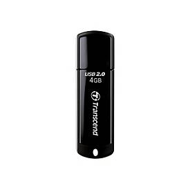 Transcend JetFlash 350 - USB-Flash-Laufwerk - 4 GB - USB 2.0 - Schwarz