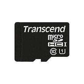Transcend Premium - Flash-Speicherkarte (microSDHC/SD-Adapter inbegriffen) - 16 GB - UHS-I U1 / Class10 - microSDHC UHS-